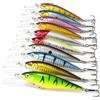 Generic XILILHC 10 Pz/Lotto Minnow 11 cm 10.5g Artificiale Esca Dura Esche da Pesca Wobbler Crankbait