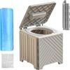 Generic WC Portatile Adulti Per Rifiuti | Water Pieghevole con Cuscinetto in PVC, Capacità di Carico 70 kg per Camper, Auto, Ospedale, Escursioni, Eventi Outdoor Uomo