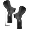 CORHAD Impugnature Mountain Bike Nere in Pa Nylon Resistenti all'Usura Assorbimento degli Urti, 1 Paio di Appendici Manubrio Ergonomiche per Ciclismo su Strada e Fuoristrada