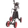 LOVIVER Carrello da Golf con Ombrello e portabicchieri, con Freno a Pedale, Pieghevole, Portatile, Compatto, Versatile, con 4 Ruote
