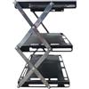 Wenoup Scaffale per Campeggio Portatile Pieghevole Leggero con Tre Ripiani Regolabili in Acciaio Inox Stabile Resistente Trasportabile Adatto per Campeggio