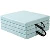 Qianly Tappetino Pieghevole Multifunzione Portatile in PU Pelle Ed EPE Durevole Adatto per Pilates Stretching Ginnastica Design Salva Spazio, Blu