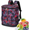 Generisch Contenitore portatile per il freddo, contenitore impermeabile ad alta capacità, tasche laterali in rete traspirante, robusto zaino con doppia cerniera, per picnic, conservazione di cibo e bevande