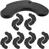 WATIIFUFU 6 Paia di Supporti per Manubri in Gomma Nero, Cuscinetti Ammortizzanti Antishock per Palestra e Casa, Accessori Fitness per Protezione Manubri