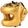 KQFCAZRE Casco da Kickboxing, Taekwondo, Protezione per Il Viso, Casco da per Adulti Imbottito E Flessibile per Allenamento Marziali 52cm×57cm, Oro