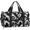 AYYQWE Borsa a tracolla da uomo e donna con stampa a forma di pallone da calcio in bianco e nero