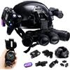 Generic Kids Set Casco Tattico Bambino, Modello NVG 4 Tubi, Luce Laterale, Supporto NVG, Bussola for Cosplay Airsoft Giochi Outdoor