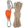 KQFCAZRE Tenditore Riflettente per Cricchetto con Puleggia per Escursionismo in Campeggio, 6mm 5m Cachi