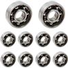 Lerpwige 10 cuscinetti a basso rumore da 8 mm per skateboard, cuscinetti sigillati in gomma per sedie a rotelle e passeggini, cuscinetti aperti in acciaio per pattini in linea e scooter