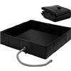 Generic Base doccia portatile - Box doccia da campeggio, impermeabile, tenda in PVC, 104 x 104 x 25 cm, base doccia portatile nera con tubo di drenaggio da 1 m, per camper, vasca per animali domestici, viaggi