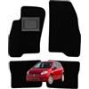 OFFICINE MILANO IL TUO STILE IN AUTO. 4 Tappetini in Moquette per Fiat Grande Punto dal 2005 al 2012, Fondo Antiscivolo con Battitacco in PVC - Alta Qualità - Made in Italy - OFFICINE MILANO