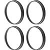 INFINAUTO Anelli Centrici Mozzo 73.1-68.1mm Nero 4pz per Auto Policarbonato | Diametro Esterno 73.1mm, Interno 68.1mm, Spessore 10mm, Elimina Vibrazioni, Centraggio Preciso, Riduce Usura Cuscinetti