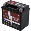 Battanux Batteria Moto Battanux YTZ7S-BS 12V 6Ah AGM - Alta Capacità, Senza Manutenzione, Antiperdite, Pronta all'Uso per Moto, ATV e UTV