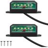 Yinaolan 2 luci LED per targa, grado di protezione IP65 | Cavo piatto a due conduttori, rosso/nero, per rimorchi a 12 V/24 V, cablaggi per autoveicoli e strisce luminose a LED