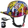 CFZWJ Cappello da Baseball Mezzo Casco Moto Chopper retrò Moto Mezzo Casco Uomo Donna - per Moto Cruiser Ciclomotore Scooter Vintage Adulto Casco Aperto ECE Omologato M~XXL(55~62cm)