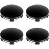 VTYTZZ 4 coprimozzi, coprimozzo, 60 mm, universali, in ABS di alta qualità, Od 60 mm, Id 56 mm, nero, marchi generali di auto, coprimozzo auto, per cerchioni in alluminio Vw e Audi