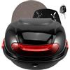 CATIEBYE Bauletto Moto Posteriore con Schienale in PP, Ampio Spazio | Motociclisti, Fissaggio Sicuro, Installazione Rapida, Resiste Agli Agenti Atmosferici, per Moto
