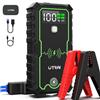 UTRAI 27000mAH Avviatori di Emergenza per Batteria Auto, UTRAI 12V Booster Avviamento con Bussola,Martello di Sicurezza,Ricarica Wireless 10W e Torcia LED(Fino a Tutti i Benzina e 10L Diesel)