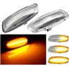 Kakulkomen 2 pezzi luce indicatore laterale LED dinamica segnale di rotazione, lampada indicatore lampeggiante Compatibile con Peugeot 308 207 3008 5008/ Citroen C4 C3 C5 DS3 DS4 (trasparente)