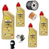 MOTO SPORT MONDO TAGLIANDO MOTO 4 LITRI DI OLIO CASTRO-L POWER 1 10W-40 4T SEMISINTETICO 4 STROKE + 1 FILTRO OLIO AFTERMARKET COMPATIBILE CON HONDA NC750X DCT ABS KIT MANUTENZIONE CAMBIO OLIO MOTORE