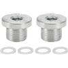 RATCHROLL Tappo Scarico Olio Universale Anti Perdite M18x1.5 2 Pz | Acciaio Alluminio Argento, Antilimatura, Per Chevy, Per GMC, E Altri, 2 Tappi 4 Guarnizioni, Prolunga Vita Filtro Olio