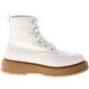 Hogan Donna Stivaletto Stringato Untraditional 3R Recycle in Canvas e Pelle Avorio Color Bianco Size 36