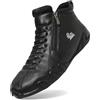 Generic Scarpe da Ginnastica Uomo Leggere Antiscivolo con Chiusura a Zip Laterale per Tutte Le Stagioni (Black, 44)