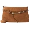 Pinko borsa a tracolla Belt Bag Big Suede Brown - Lion - Antique Gold marrone