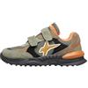 w6yz Sneakers in Tessuto Tecnico e Suede, Verde-Marrone- 34