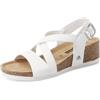 QUEEN HELENA Zeppe a Fascia Incrociata Sandali con Cinturino Casual Donna X32-204 (Bianco, Sistema Taglie Calzature EU, Adulto, Donna, Numero, Media, 37)