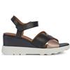 Geox Women's D Spherica Ec6 C Wedge Sandal, Cuoio nero, 38 EU