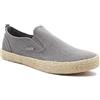 Dr Keller Scarpe da barca da uomo in tela senza lacci, leggere, casual, con suola in corda intrecciata, Grigio, 42 2/3 EU
