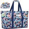 LUROON Borsa Mare Donna Grande XXL, Borsa Spiaggia Donna Famiglia Impermeabile con Zip, Borsa da Mare Beach Pieghevole Borsa Beach Tote Bag per Viaggio Spiaggia Piscina Vacanza