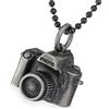 EMMANUELA handcrafted for you Ciondolo Uomo Macchina Fotografica Ossidato per Catturare i Momenti della Vita - Simbolo Fotografico in Argento Sterling Vellutato per Anime Creative e Narratori Visivi su Catena Rolo