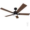 Cecotec Ventilatore da Soffitto con Luce EnergySilence Aero 552 Neo Black&Wood. 30W, Motore DC, Diametro 132 cm, 5 Pale, 3 Toni LED, Telecomando, Timer, 6 Velocità, 2 Modalità, Lampadina Non Inclusa