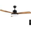 Cecotec Ventilatore da Soffitto con Luce EnergySilence Aero 520 Willow.30W, Motore DC, Diametro 132cm, 3 Pale, 3 Toni LED, Telecomando, Timer, 6 Velocità, Inverno-Estate, Lampadina Non Inclusa