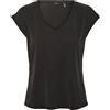VERO MODA Vmfilli SS - Maglietta da Donna con Scollo a V Nero S