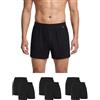DANISH ENDURANCE Boxer Uomo in bambù, Mutande Uomo Aderenti e Comode, Vita Elasticizzata, per Uso Quotidiano, 6 Paia Nero XXL