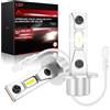 AUXIRACER H3 LED, 30000LM Lampade Fari per Auto o Moto, Lampadine H3 LED Dimensioni Mini 1:1, 500% luminosità 6500K Luce Bianca Plug and Play, Pacco da 2