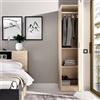 Dmora - Guardaroba Cusna, Mobile appendiabiti per camera da letto, Armadio a 1 anta singola, 41x52h184 cm, Rovere
