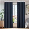 Deconovo Tende Camera da Letto 2 Pezzi Doppie Oscuranti Termiche Isolanti Tende Soggiorno Moderne Elegante con Nastro per Cucina Porta Finestra 140x260 CM Blu Navy