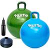 Hurtle Pallone per Saltare 51 cm per Bambini, Palla per Saltare Bambini con Maniglie, Pompa e 4 Coni, Gioco di Equilibrio, Interno ed Esterno, Giochi da Giardino, 3-12 Anni, Verde Militare e Blu Navy