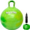 Hurtle Pallone per Saltare 51 cm per Bambini, Palla per Saltare Bambini con Maniglie, Pompa e 4 Coni, Gioco di Equilibrio per Interno ed Esterno, Giochi da Giardino, 3-12 Anni, Verde