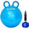Hurtle Pallone per Saltare 45,7 cm per Bambini 3-6 Anni, Palla per Saltare Bambini con Maniglie, Pompa e 4 Coni, Giochi da Giardino in PVC Antiscivolo per Interno ed Esterno, Blu Glitter Sicuro