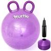 Hurtle Pallone per Saltare 45,7 Cm Glitter per Bambini 3-6 Anni, Palla per Saltare Bambini con Maniglie, Pompa e 4 Coni, Giochi da Giardino Interno ed Esterno, PVC Antiscivolo, Viola