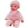 Simba Laura Little Babbler - Bambola con 25 suoni per bambini, occhi del sonno, ciuccio e salopette, bambola parlante con funzione, taglia 30 cm, dai 2 anni in su