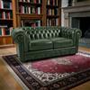 LIBEROSHOPPING Divano 2 Posti Royal Chesterfield L175 cm in Pelle Vintage - Verde