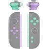 eXtremeRate Tasti Kit per Nintendo Switch 2, Pulsanti ABXY/D-Pad/ Pulsante + - C Home Capture Release/Grilletto L R ZL ZR, Ricambio Accessori per Switch 2 Joycon,Senza Joycon - Viola Verde