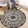 GueTTO Tappeto Rotondo Persiano Tradizionale, Grande Tappeto Circolare 200cm - Resistente alle Macchie, Antiscivolo per Salotto/Camera, Motivo Fioreale Vintage,O,∅ 120cm