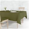 Il Tuo Artigiano Design Tovaglia da Tavola da 4 a 18 posti Lavabile in Lavatrice - Tovaglia Quadrata e Tovaglia Rettangolare 6 posti, 12 posti - Made in Italy (Cachi, 4 posti - 140x140 cm)